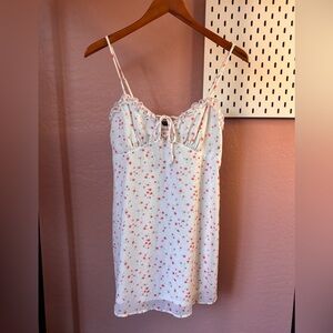 Floral White Babydoll Dress